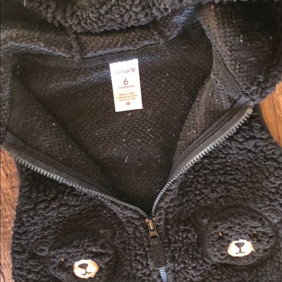 6 Month | Hooded Fleece Zipper Vest - Picture 2 of 2